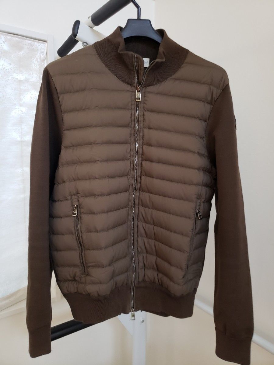 【美品】モンクレール　MONCLER　ジップアップ　ダウンブルゾン　カーキ　S