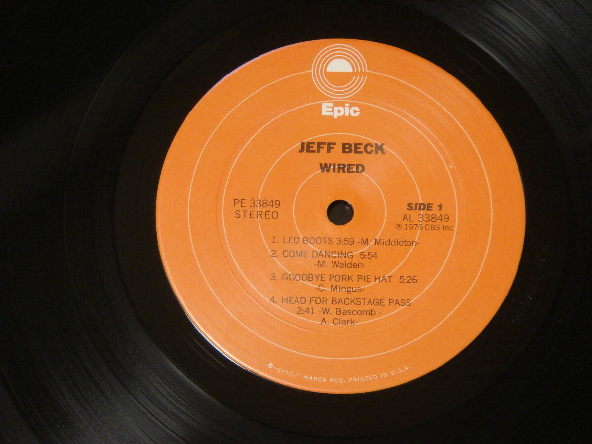 ＬＰ　Jeff Beck　Wired　ＵＳ盤_画像4