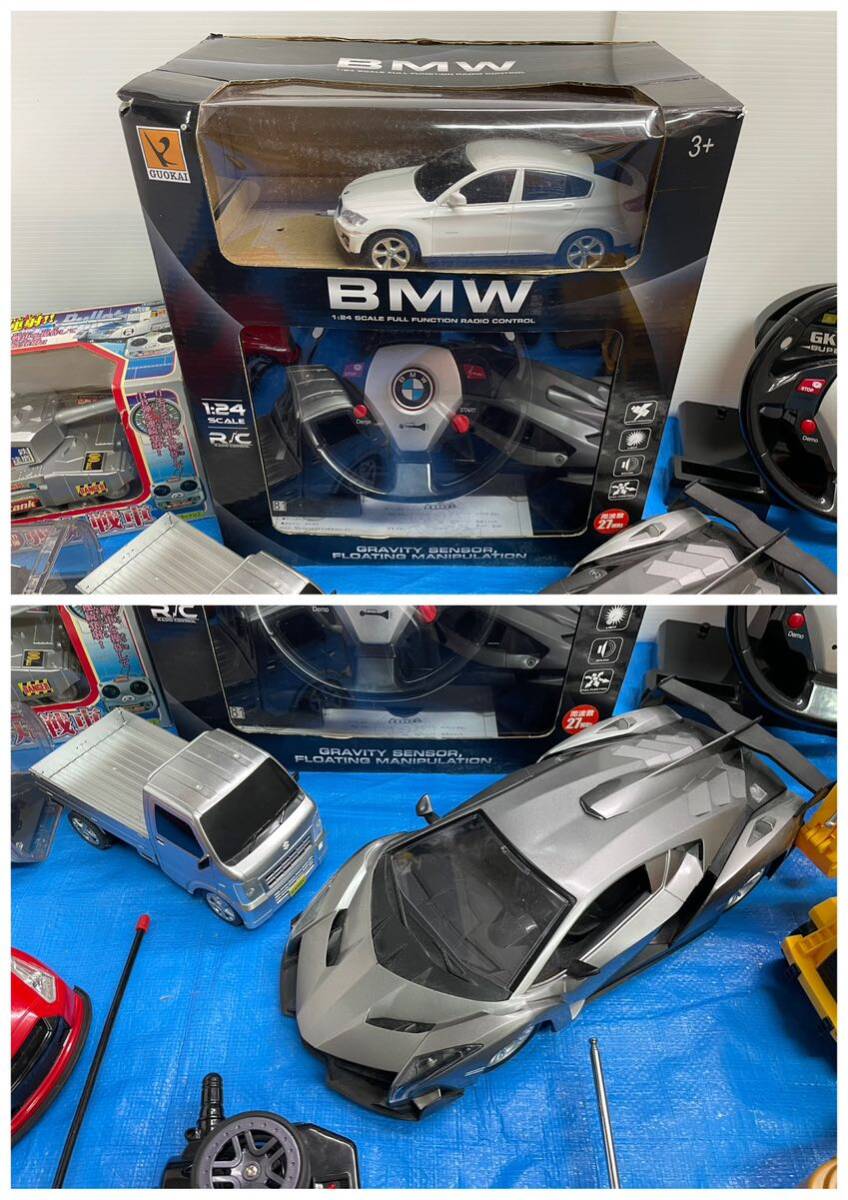 N360【ジャンク】ラジコン トイラジコン コントローラー まとめて RC ランボルギーニ BMW 軽トラ ショベルカー ダンプカー 頭文字Dなどの画像3