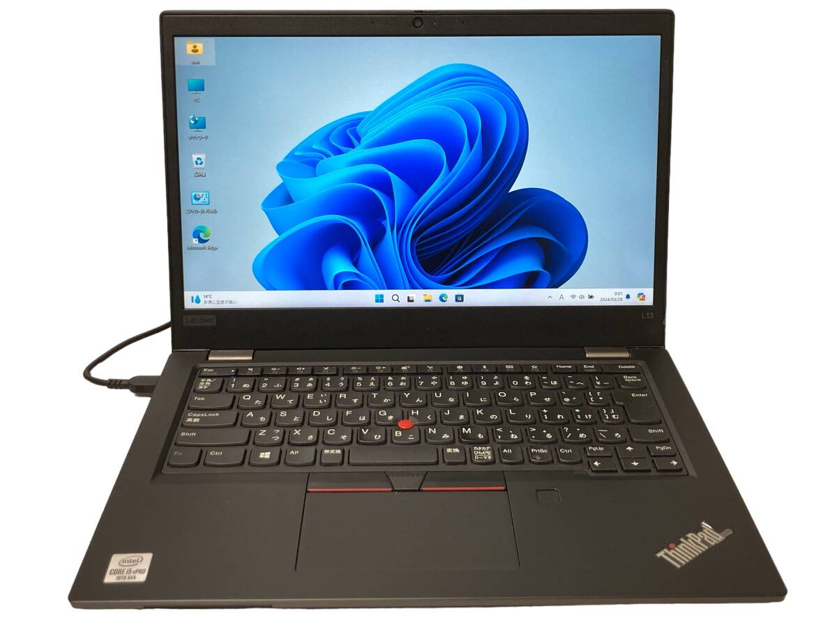 Lenovo ThinkPad L13／Corei5-10310U（第10世代）／16GB／SSD 256GB／13.3型 FHD(1920×1080) ノングレア ／Windows11 Pro／送料無料_画像1