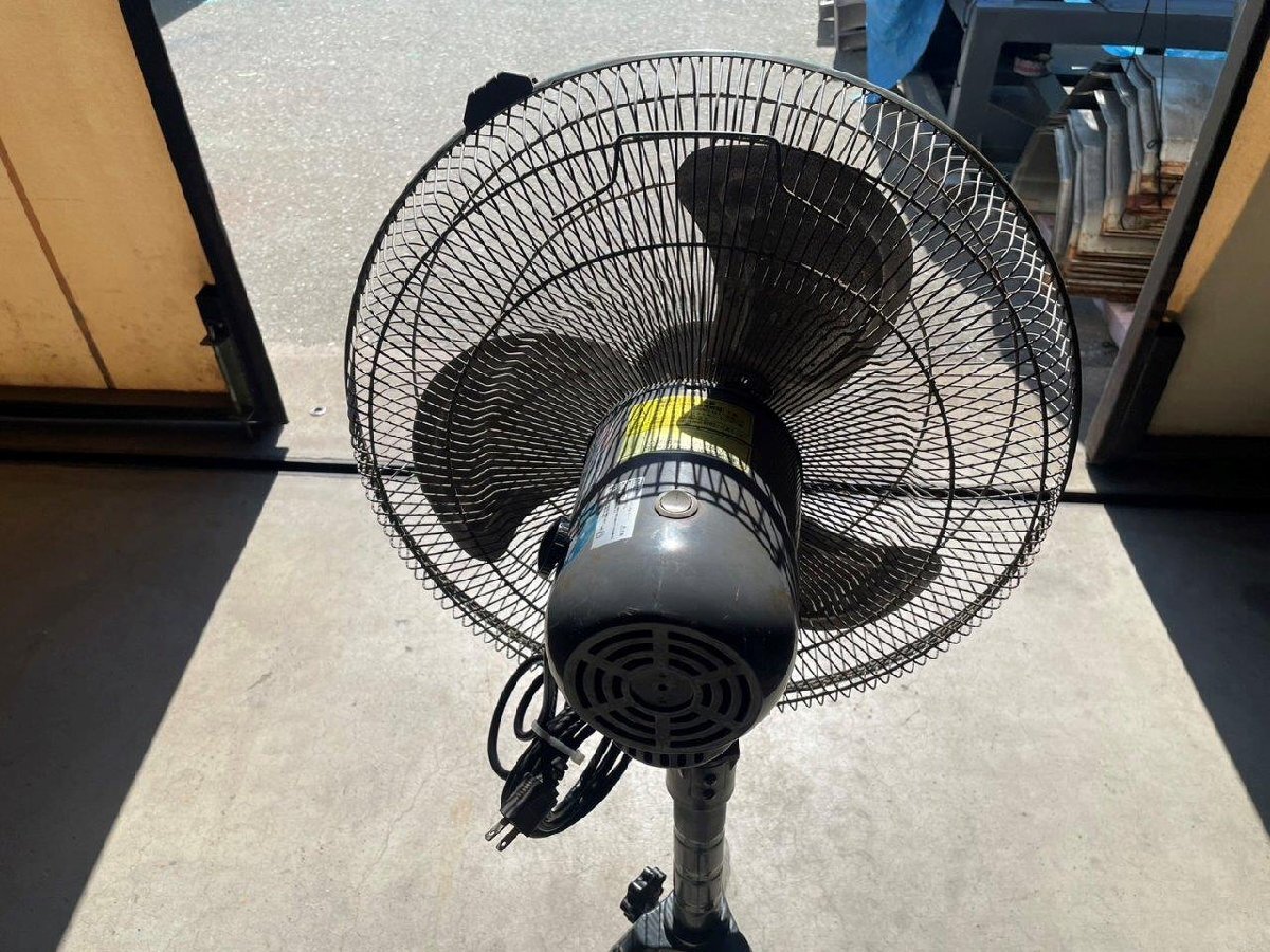 [ postage extra .]# cheap commodity # secondhand goods #< mono Taro > factory fan tripod stand type aluminium feather a little over air flow type 45cm MSFX-18# cheap 2,200 jpy ~#