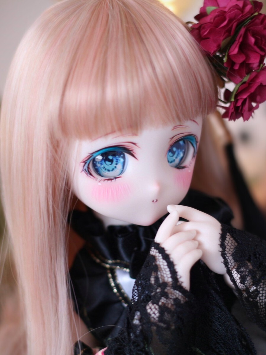 【シンティランテ】DDH-27 カスタムヘッド セミホワイト肌+おまけカボションアイ　MDD ドール ブルーアイ_画像6