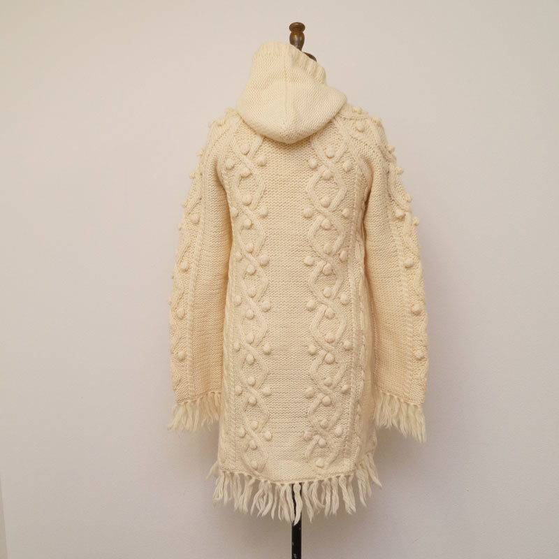 yu52 DIABLE De NUBILEda full cardigan 3 eggshell white knitted girl snow 