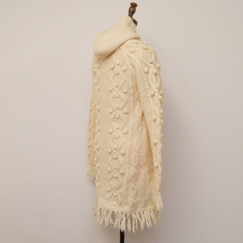 yu52 DIABLE De NUBILEda full cardigan 3 eggshell white knitted girl snow 