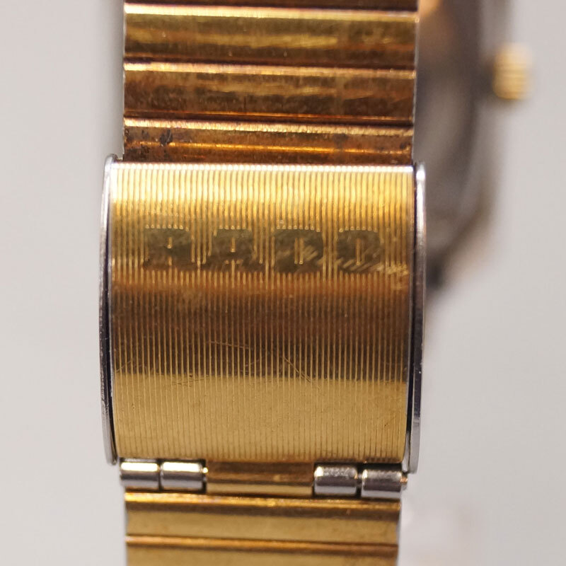 yh50-RADO ラドー 腕時計 DIASTAR ダイアスター ゴールド　565.0058.3 クォーツ ゴールド文字盤_画像7