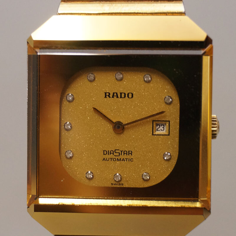 yh50-RADO ラドー 腕時計 DIASTAR ダイアスター ゴールド　565.0058.3 クォーツ ゴールド文字盤_画像3