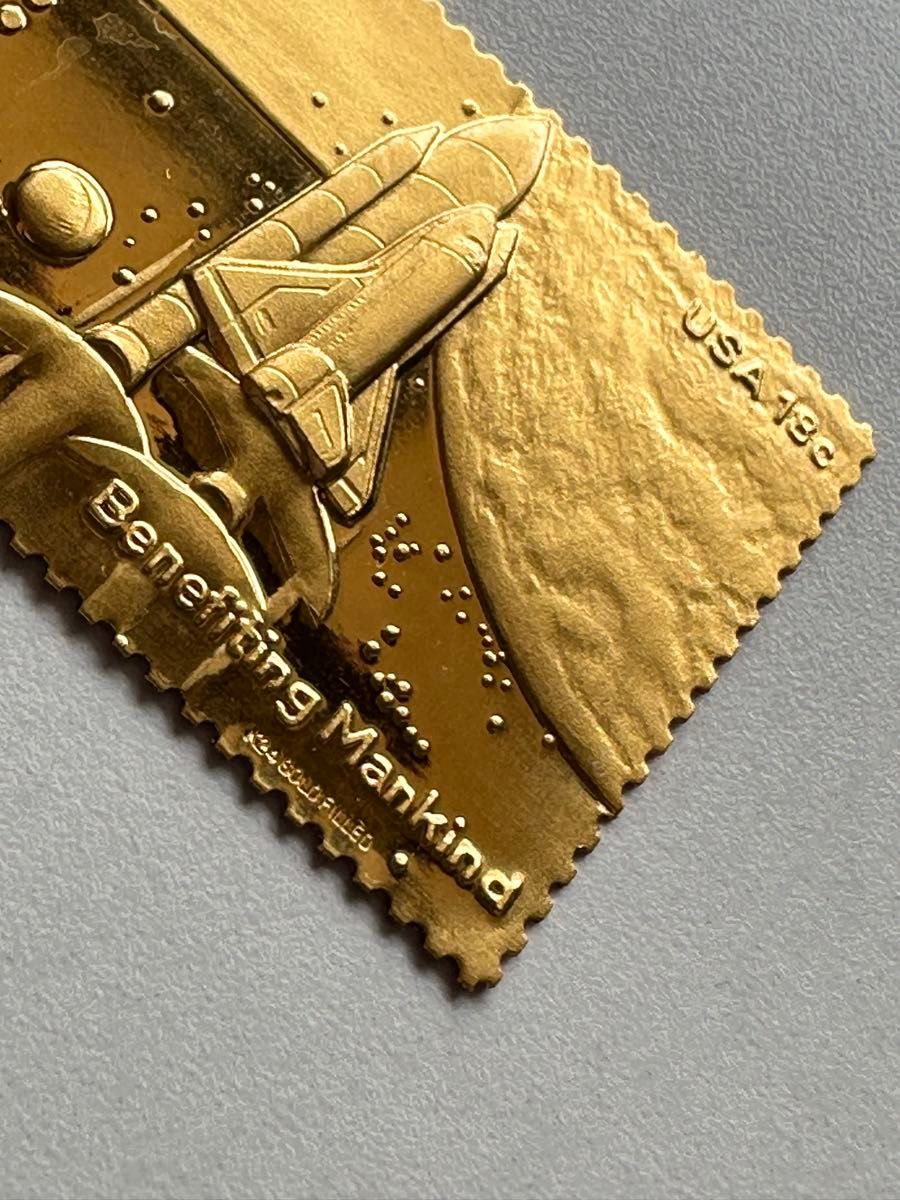希少　松本徽章工業　郵趣コレクション　純金　金属工芸品　5.89g アメリカ郵政×松本徽章工業　日本製 K24