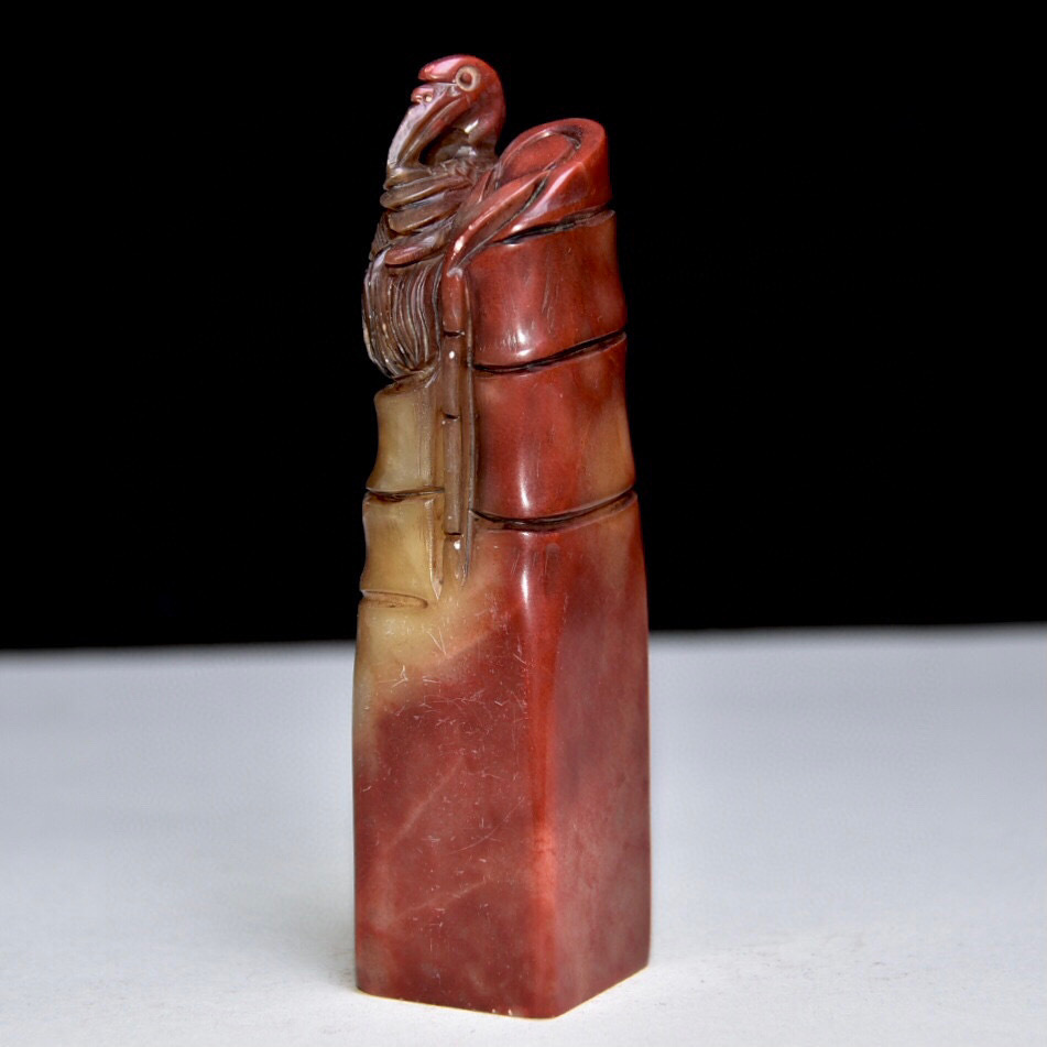 蔵友館蔵品・寿山石・芙蓉石・細密彫・節節高升印章】・希少珍品 蔵友館蔵品・寿山石・芙蓉石・細密彫・節節高升印章】・希少珍品