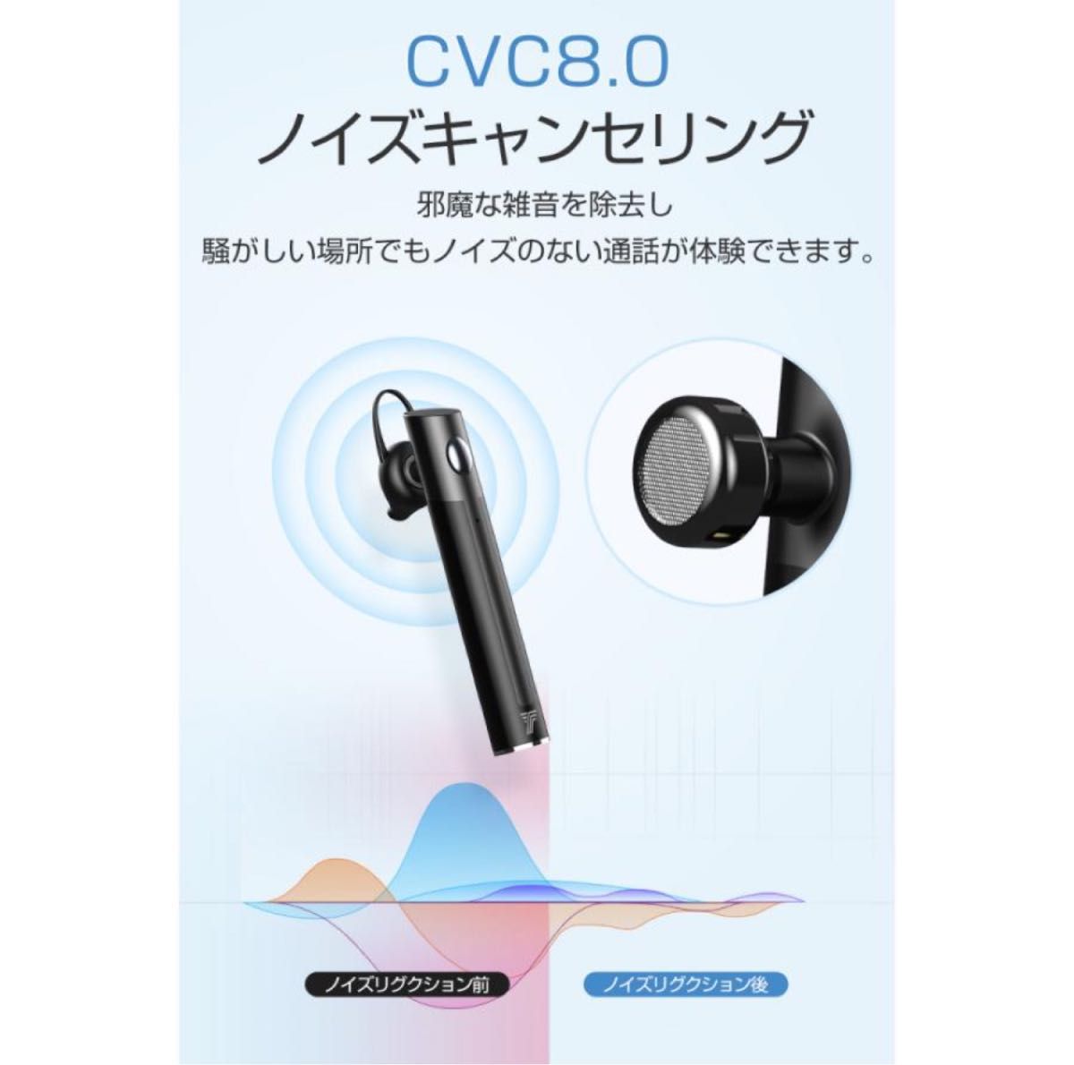 Bluetooth ヘッドセット 日本語音声 マイク内蔵 片耳 高音質 イヤホン