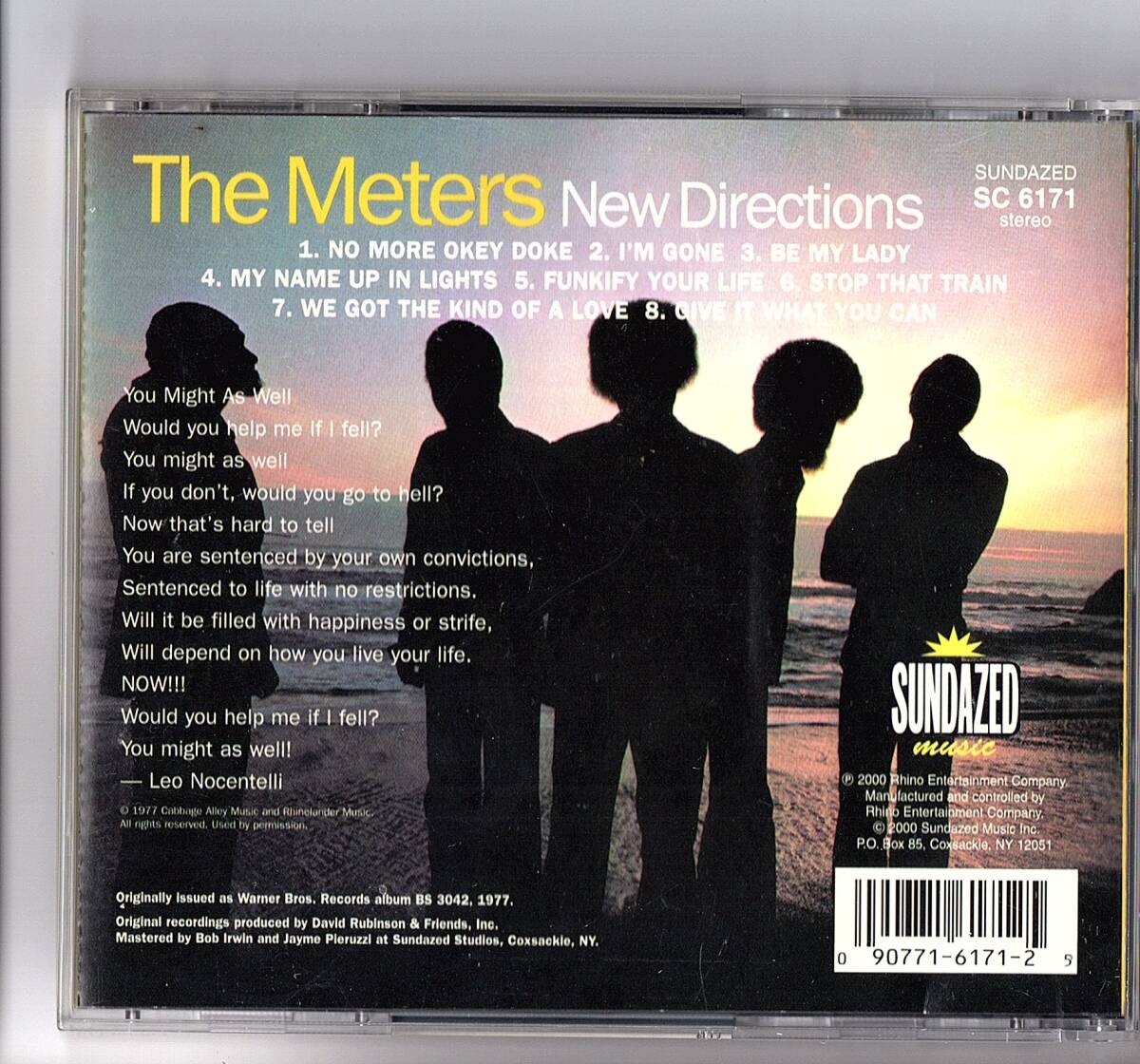 【輸入盤CD】「New Directions / THE METERS ～ ニュー・ディレクションズ / ザ・ミーターズ」1977年・最終作 SC-6171_画像2