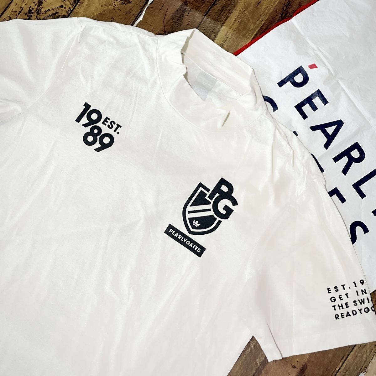 パーリーゲイツ　ハイネック　6 モックシャツ　メンズ　半袖　シャツ　ストレッチ　モックネック　PEARLYGATES 正規品　本物
