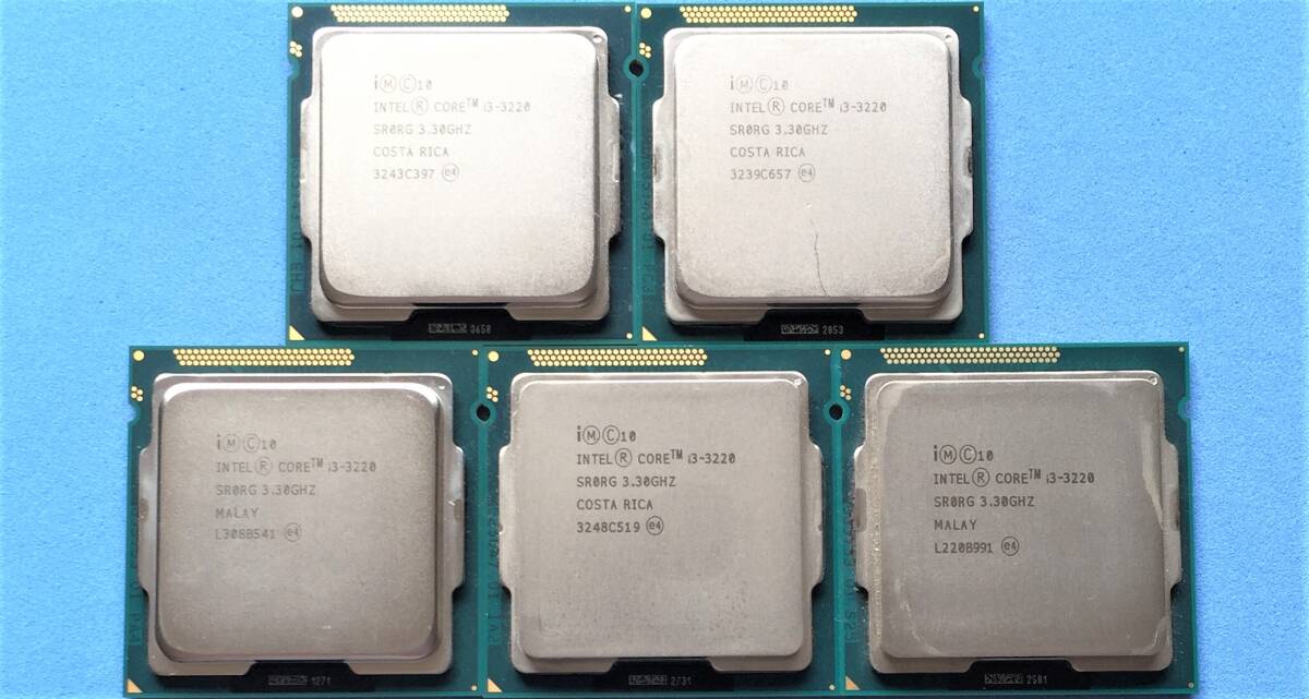 INTEL CPU 5 piece together Core i3-3220 3.30GHZ 2C/4T FCLGA1155 SR0RG used operation verification ending 