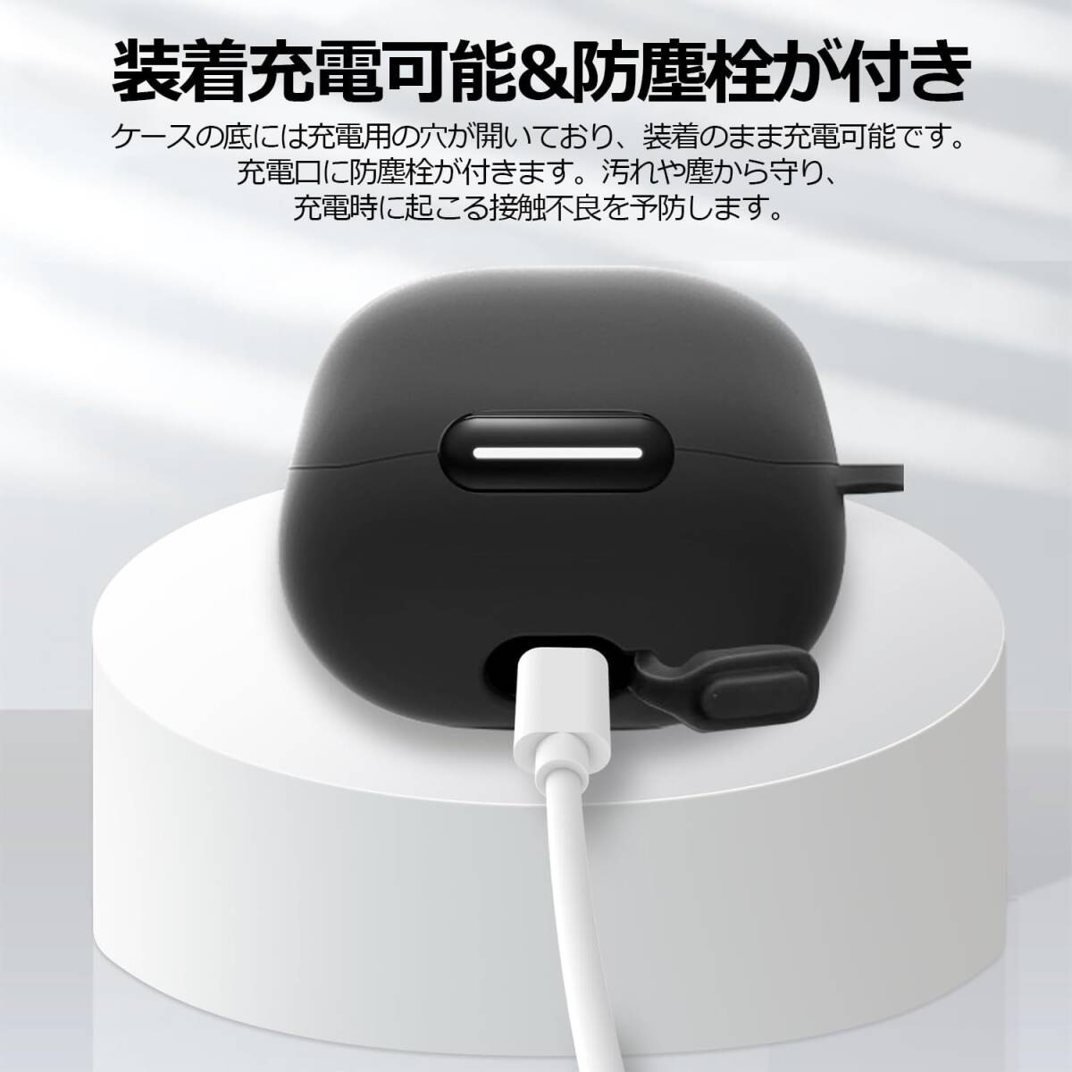 ブラック For Anker Soundcore liberty 4 ncケースカバー TALENANA Anker Soundcの画像3