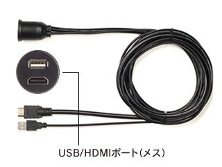 ビートソニック USB9 USB/HDMI延長ケーブル 丸穴埋め込みタイプUSB/HDMI設置キット USB-9_画像1