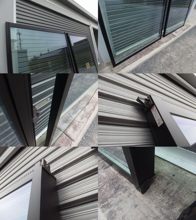 引取限定 アルミサッシ LowE 透明 ペアガラス LIXIL サーモスL 引違い窓 24820 (25120) ブラックの画像7