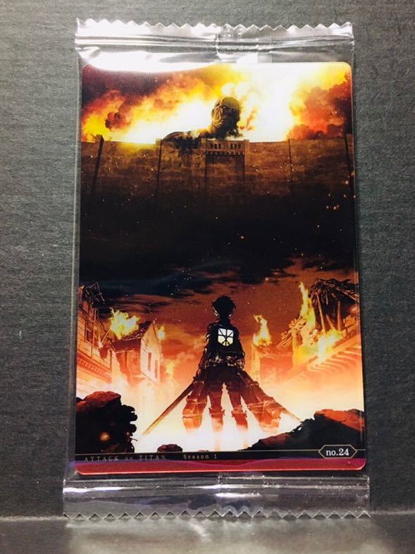 送料63円 同梱可 進撃の巨人 ウエハース カード no.24 未開封 美品_画像1