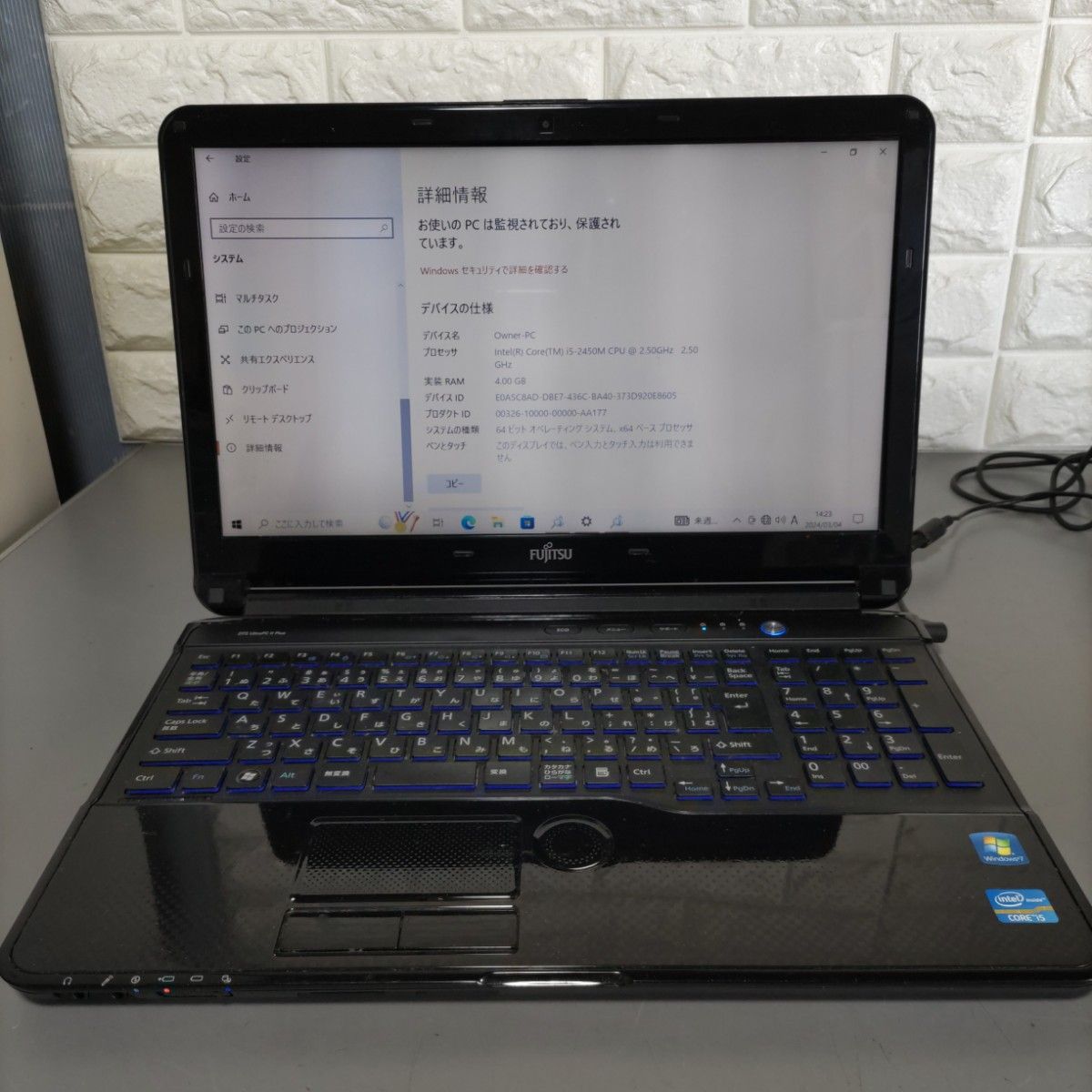 ◯富士通 LIFEBOOK AH54/G i5-2450 #2585