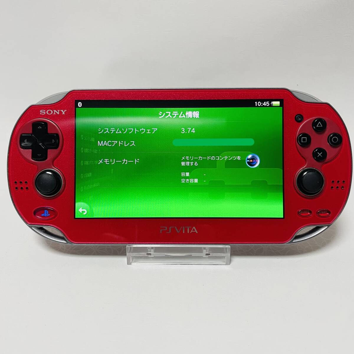 1円〜 【美品・動作確認済み】 SONY PS Vita PCH-1000ZA03 Wi-Fiモデル 本体 コズミックレッド Play Station COSMIC RED FW3.74_画像4