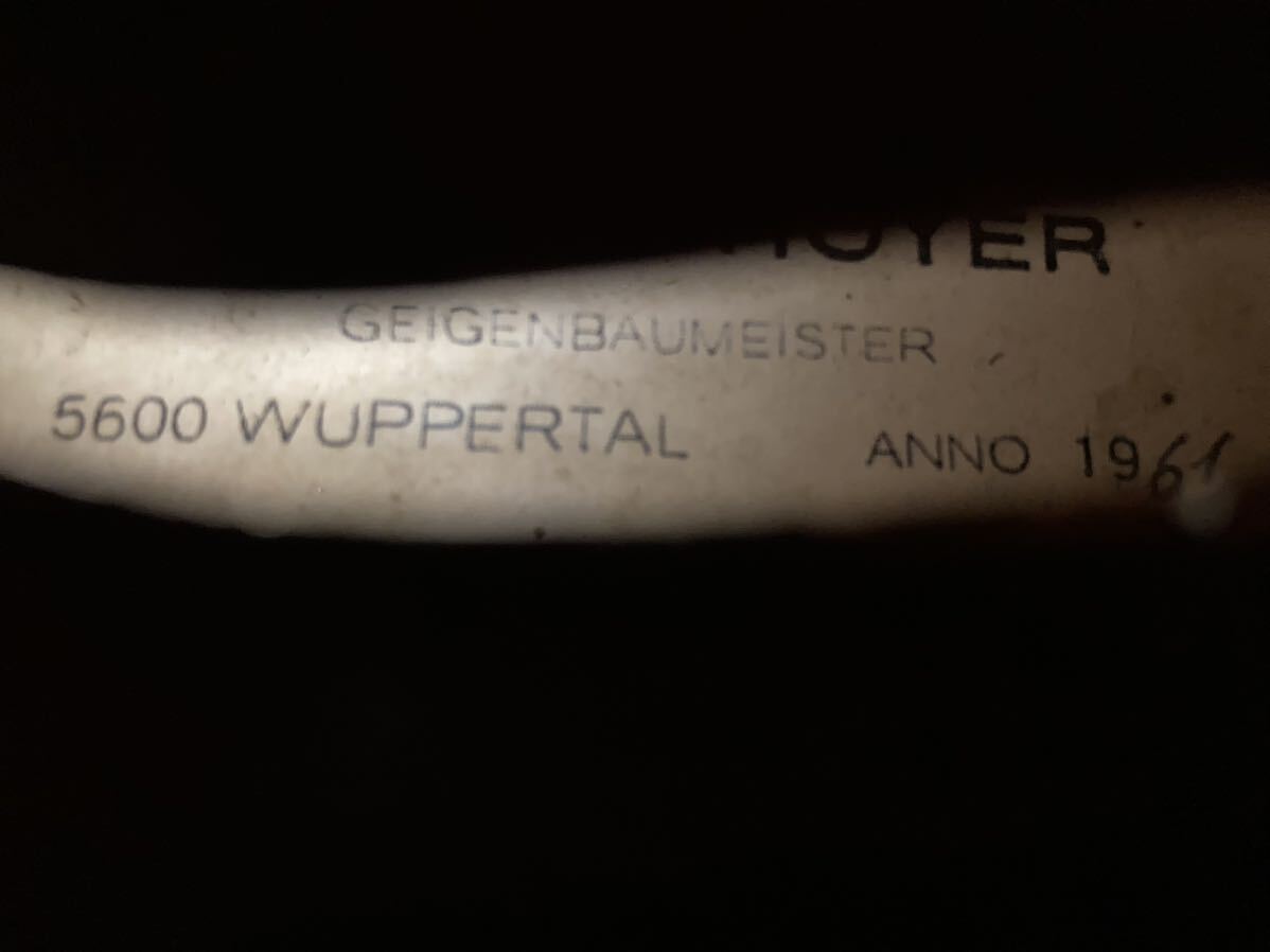 【最終値下げ】バイオリン 4/4 2本セット 新品弓&肩当て付き ANTON HOYER anno 1961 ドイツ製 裏板一枚板虎杢目&Carlo giordano anno 2020の画像5