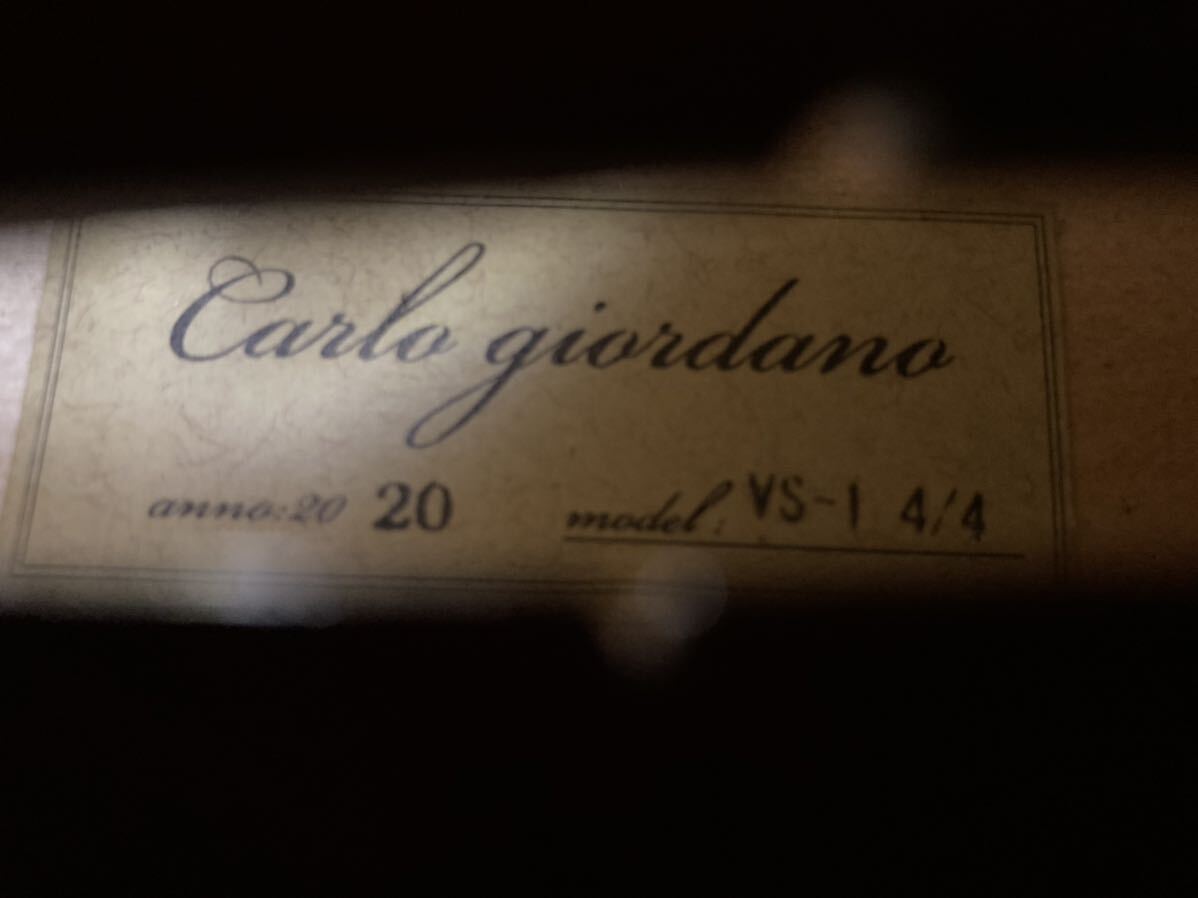 【最終値下げ】バイオリン 4/4 2本セット 新品弓&肩当て付き ANTON HOYER anno 1961 ドイツ製 裏板一枚板虎杢目&Carlo giordano anno 2020の画像8