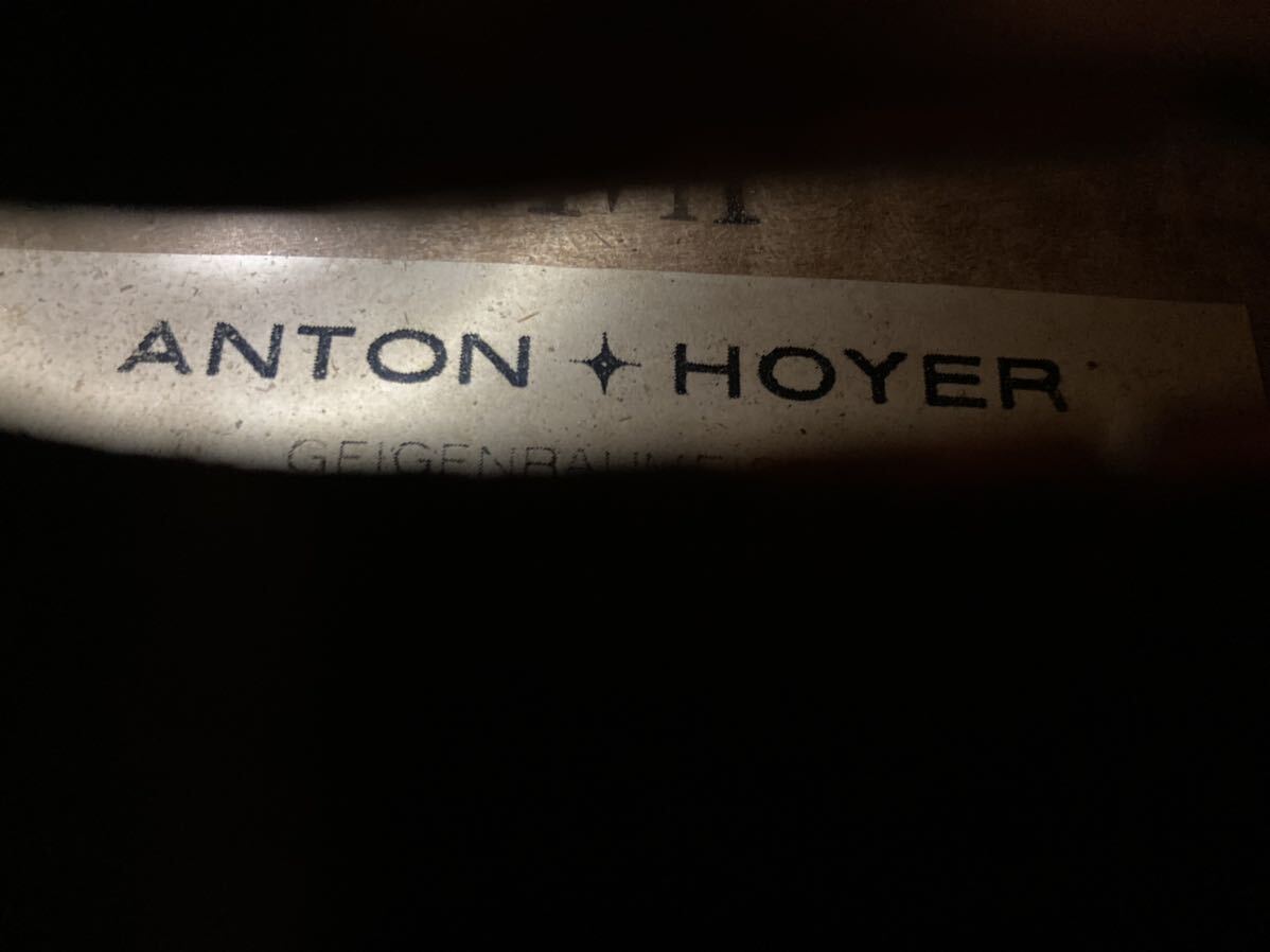 【最終値下げ】バイオリン 4/4 2本セット 新品弓&肩当て付き ANTON HOYER anno 1961 ドイツ製 裏板一枚板虎杢目&Carlo giordano anno 2020の画像4