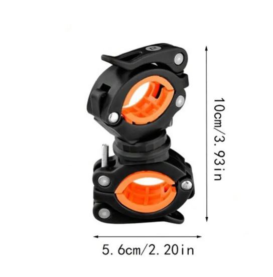送料無料　未使用品　2個セット　ライトホルダー　自転車　バイク　空気入れ　マウント　 360度回転 ラバー 懐中電灯 固定ブラケット_画像7