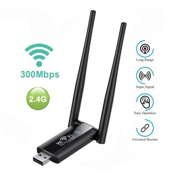 送料無料　未使用品　USB電源 ワイヤレス WiFiリピーター 中継器　増幅器　2.4g 300Mbps　無線LAN 子機 USB3.0 WIFIアダプター_画像1