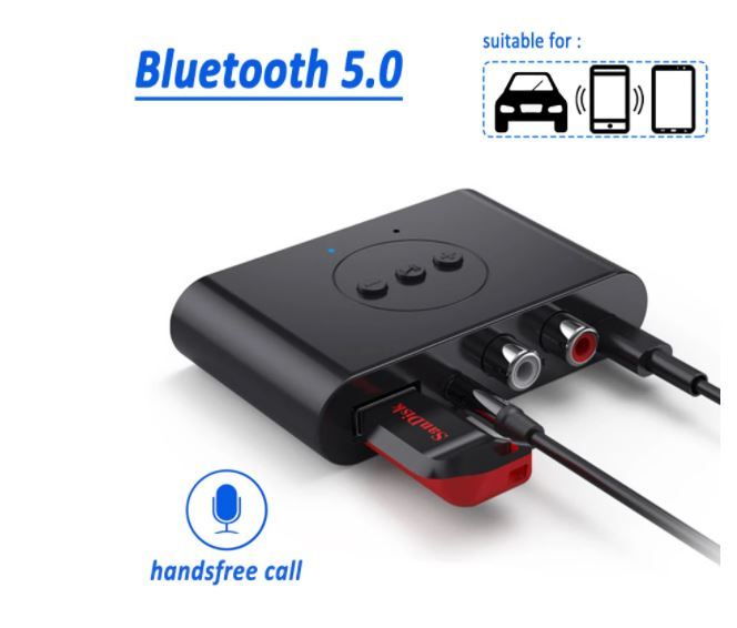 送料無料　ブルートゥース5.0 bluetooth オーディオ　レシーバー　ワイヤレス　受信機　AUX 3.5mm　ジャック　ステレオ　ミュージック_画像1