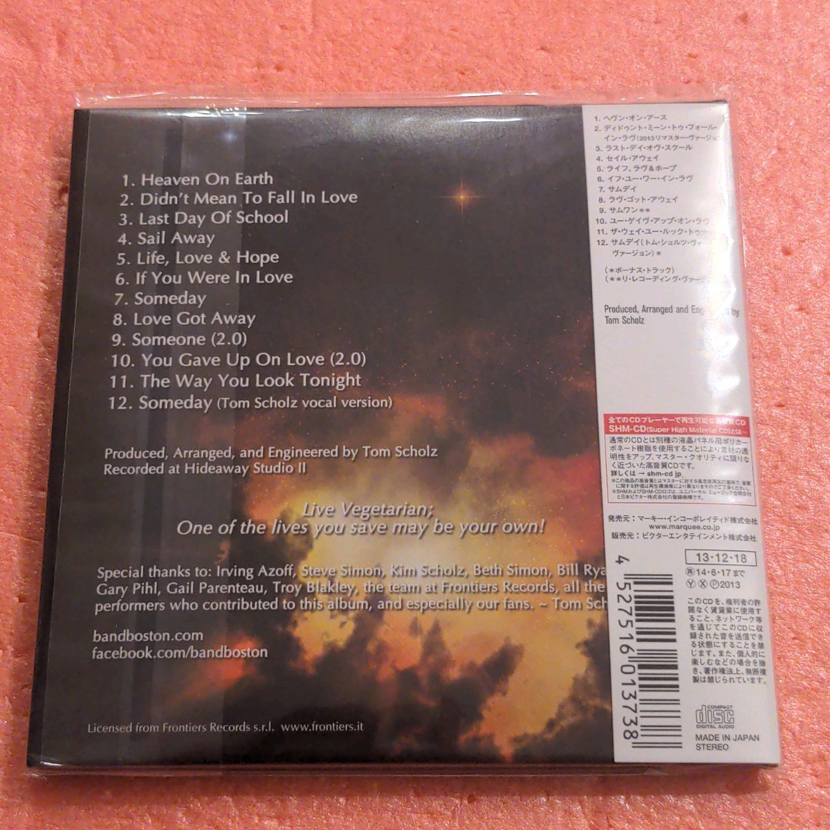 未開封 SHM-CD 限定盤 紙ジャケ ポスターカレンダー ボーナストラック付 ボストン ライフ、ラヴ＆ホープ BOSTON LIFE, LOVE & HOPEの画像2