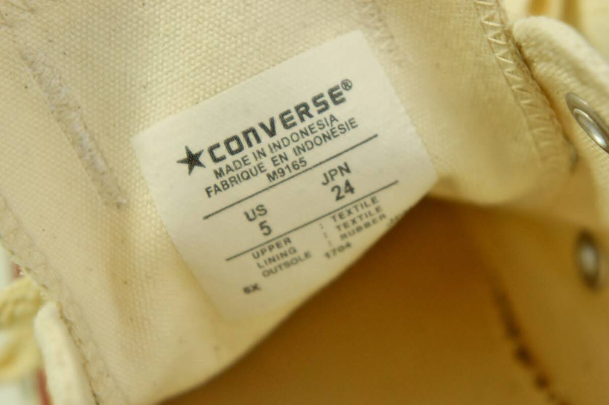 【美品】【正規品】￥6,380 CONVERSE ALL STAR OX M9165 CANVAS【24.0】コンバース オールスターオックス キャンバス ローカット ホワイト_画像8