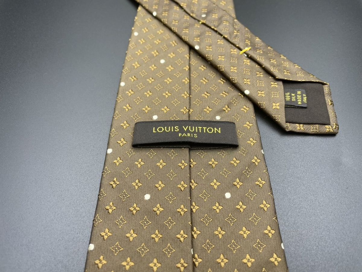 【新古品】LOUIS VUITTON　ルイヴィトン　モノグラム柄　ネクタイ　3本以上送料無料　ブラウン　0304052_画像2