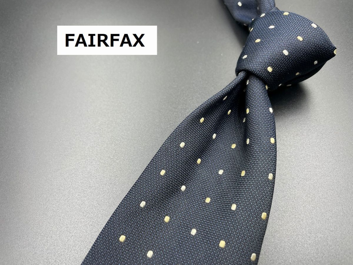 FAIRFAX　フェアーファックス　ドット柄　ネクタイ　3本以上送料無料　ネイビー　0303004_画像1