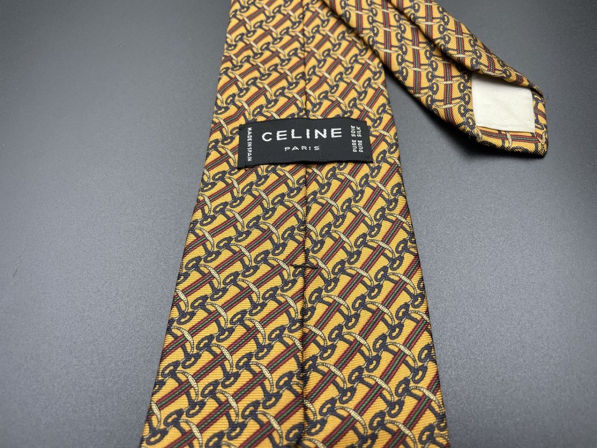 CELINE Celine Logo &reji men taru pattern necktie 3ps.@ and more free shipping Brown 0304155