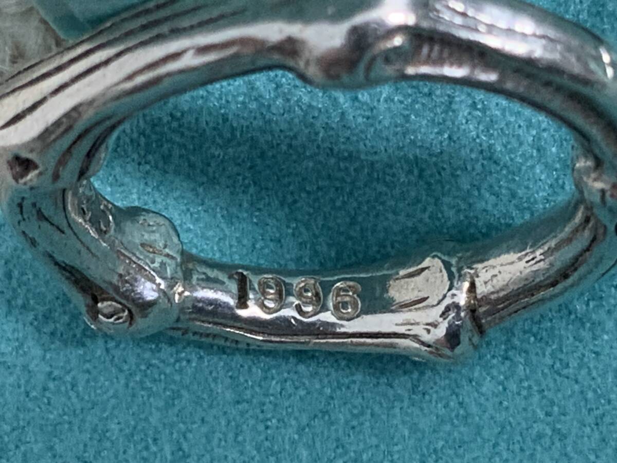 ★ 美品 ★ TIFFANY＆Co ティファニー バンブー リング 1996 約12号 6.6g シルバー SV925 アクセサリー 指輪_画像6