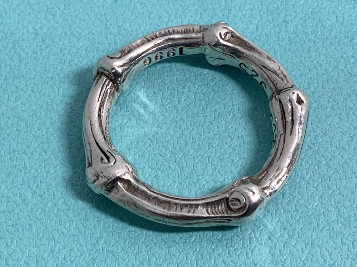 ★ 美品 ★ TIFFANY＆Co ティファニー バンブー リング 1996 約12号 6.6g シルバー SV925 アクセサリー 指輪_画像2