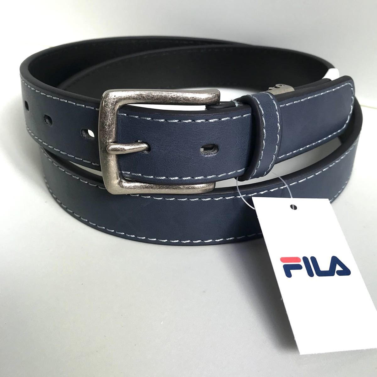 新品 FILA フィラ メンズ ベルト カジュアル ゴルフ 01 紺_画像1