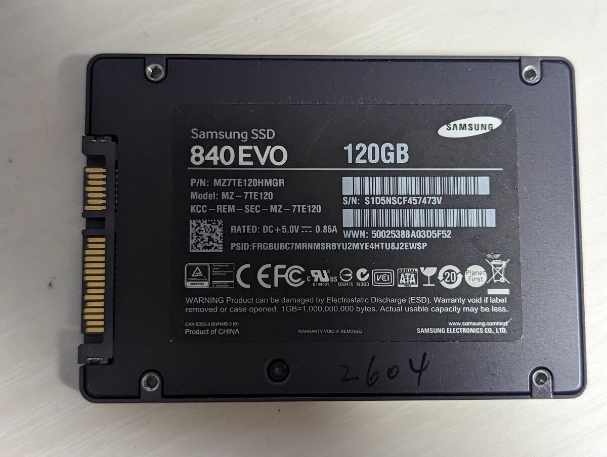 SAMSUNG SSD120GB[ рабочее состояние подтверждено ]2604