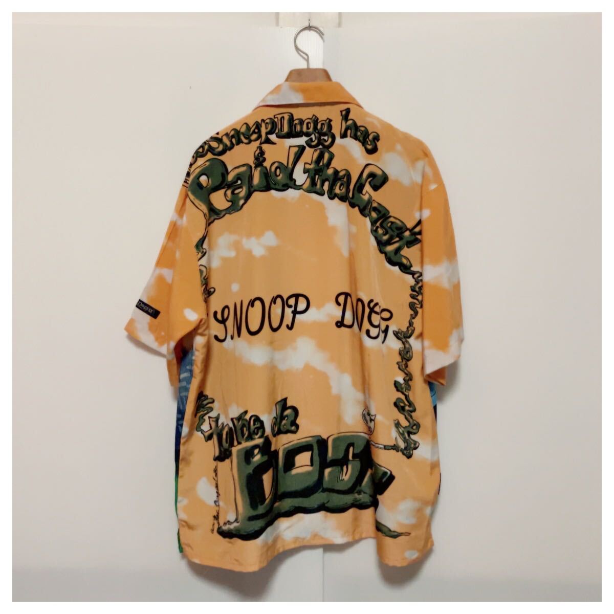 ☆美品 vintage Snoop Dogg 総柄 半袖 シャツ サイズXL 黄色 白_画像2