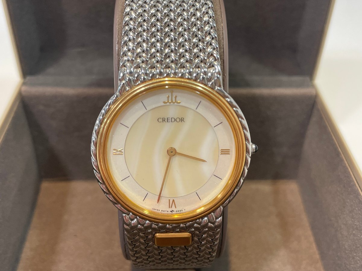 稼働品【12t032563】SEIKO セイコー 腕時計 レディース 18KT BEZEL 5A74-0240 931756 メンズ_画像4