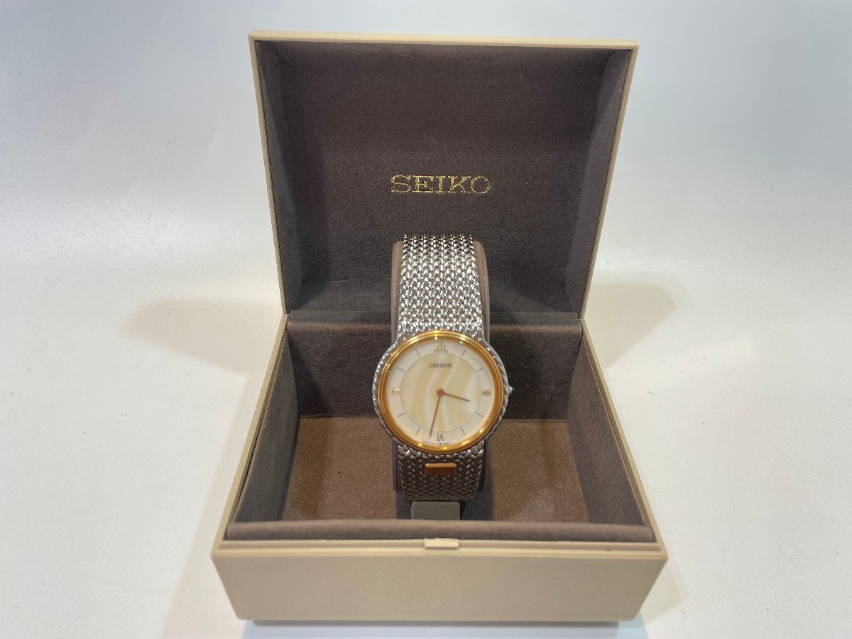 稼働品【12t032563】SEIKO セイコー 腕時計 レディース 18KT BEZEL 5A74-0240 931756 メンズ_画像1