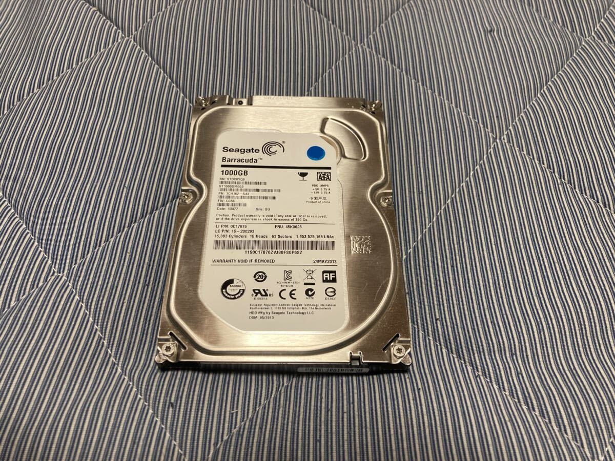 シーゲイト Seagate HDD SATA Barracuda 1TB 3.5インチの画像1