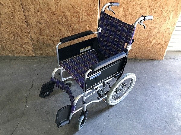 BYG32762大 カワムラサイクル 介護用車椅子 KAJ302SB 2016年製 直接お渡し歓迎の画像1