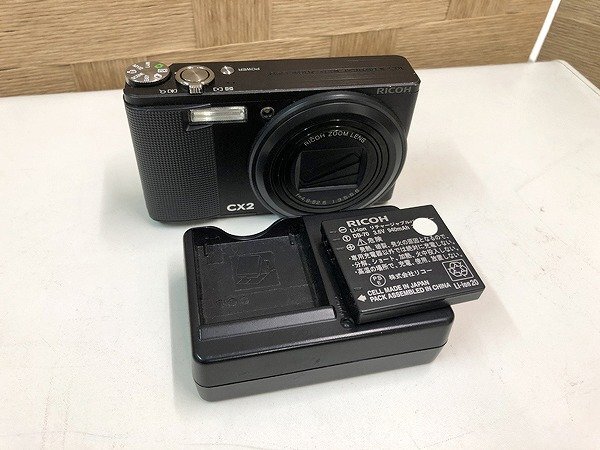 SUE93377大 RICOH デジタルカメラ CX2 ブラック 直接お渡し歓迎_画像1
