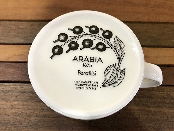 SYG37338相 ★未使用★ ARABIA FINLAND パラティッシ マグカップ&ソーサー 1065777 直接お渡し歓迎_画像5