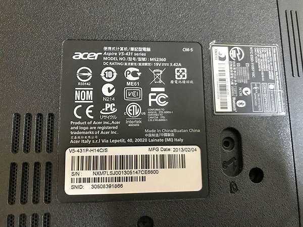 SDG36967相 Acer ノートPC83. MS2360 直接お渡し歓迎_画像8