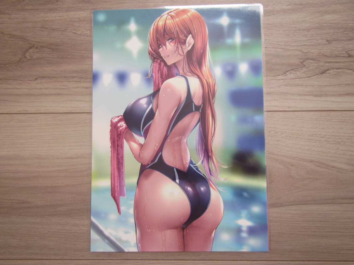 [1-D-01] is ... she 2 B5 size cut . laminate both sides printing illustration .book@ poster .. beautiful young lady woman height raw * including in a package possible 11