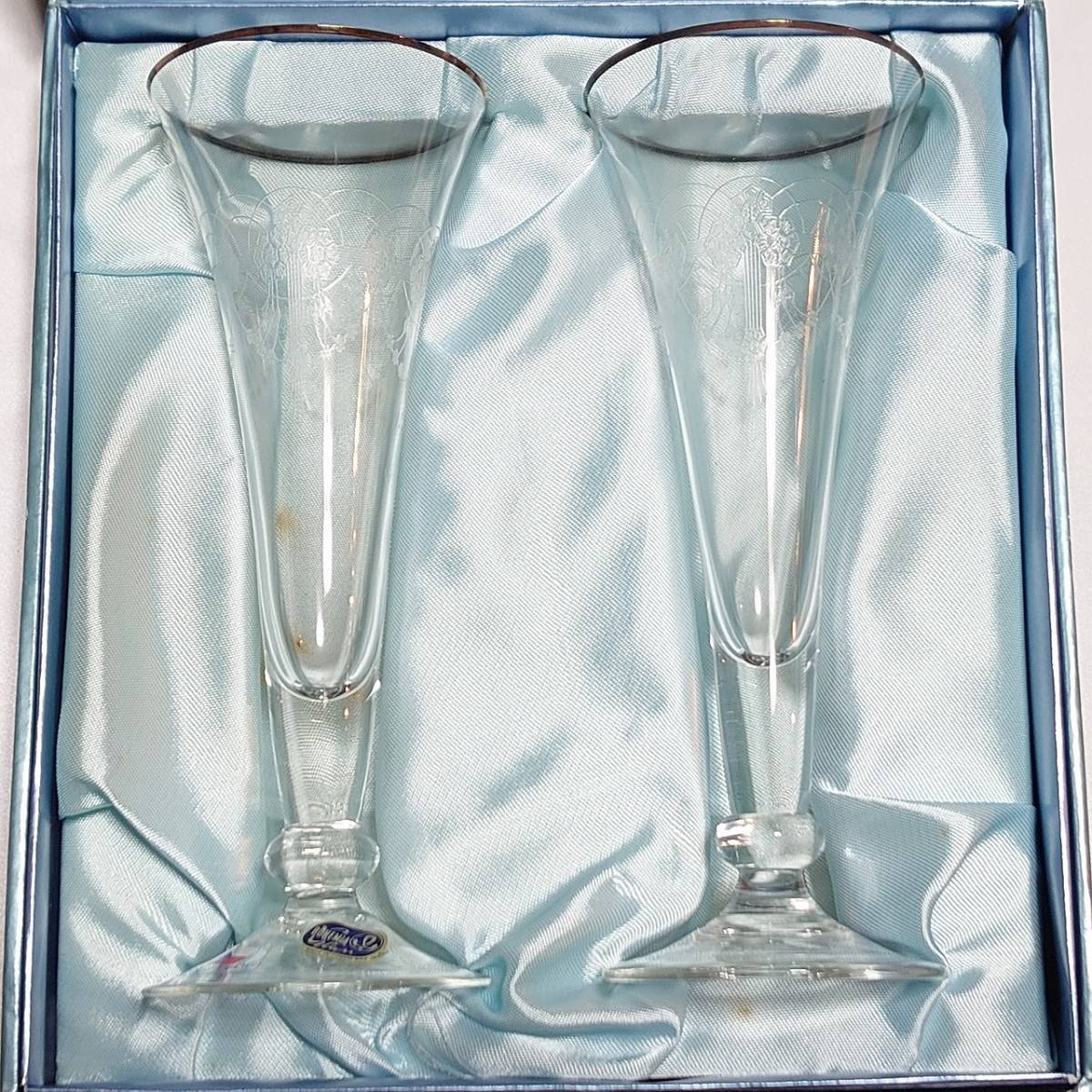 ボヘミア ワイングラス ペアグラス 高さ約180㎜ 口径約70㎜ BOHEMIA WINE GLASS KA209/115 未使用長期保管品 【3430】_画像1