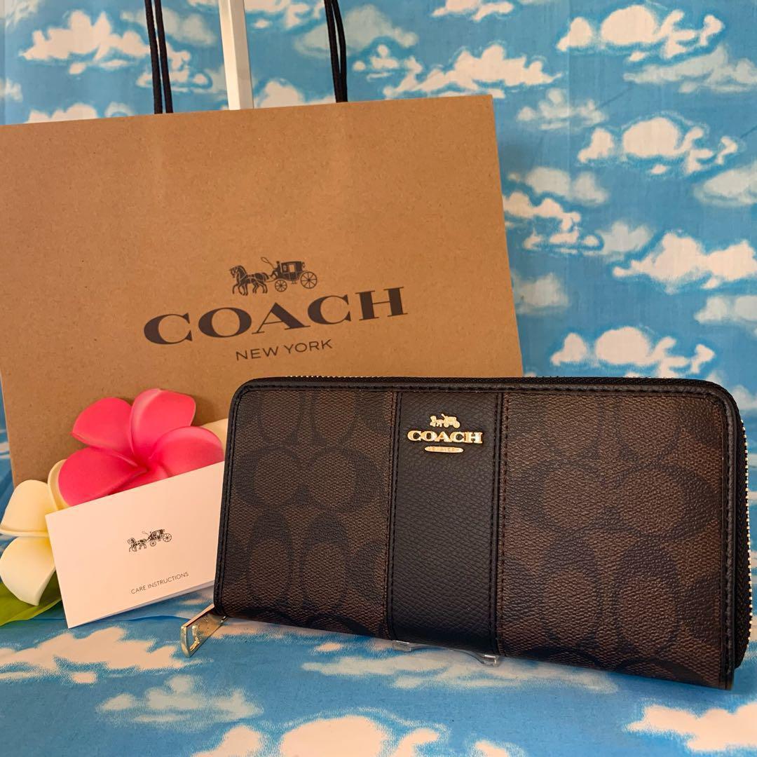 COACH 定番 シグネチャー ブラック ブラウン