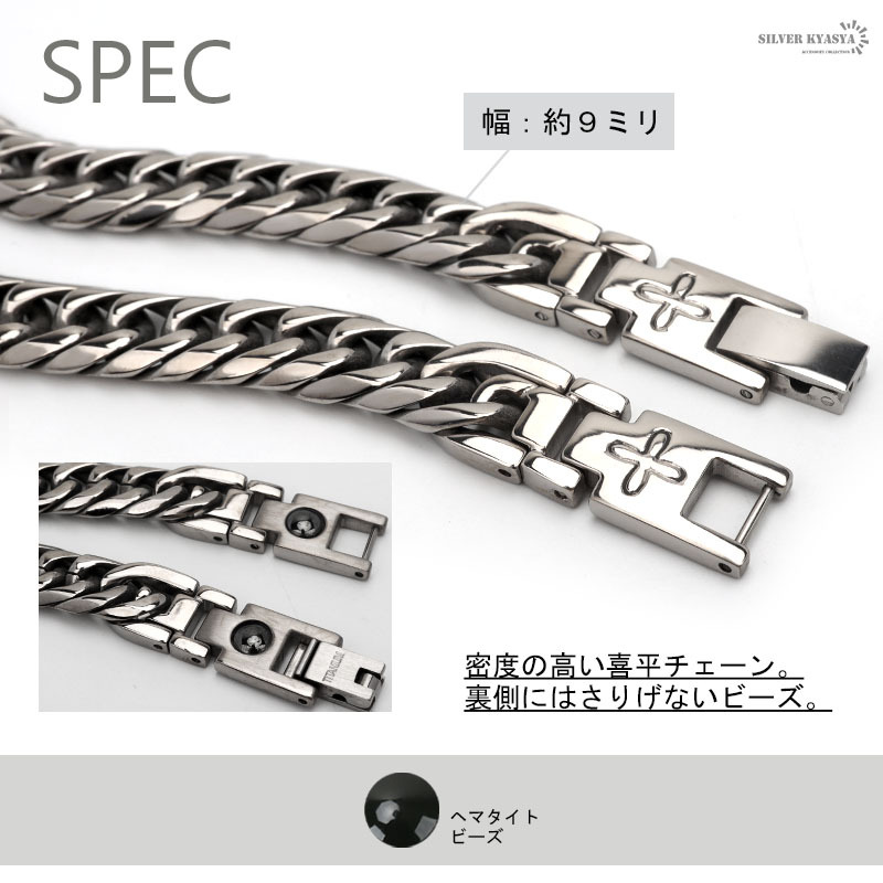 純チタン 6面カット ダブル喜平ネックレス チタンネックレス 太め TITANIUM ネックレス シルバー (55cm)_画像3