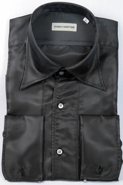 Ｓ サイズ　紳士　メンズ　フォーマル　センクラシャツ　ドレスシャツ　黒　Ｓ８９２２
